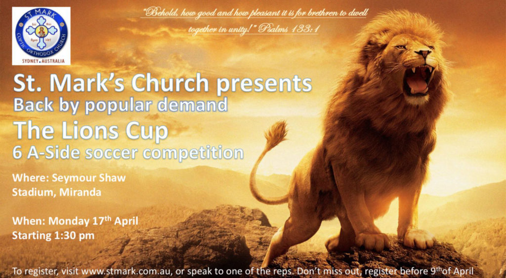 Lions Cup Poster April 2017